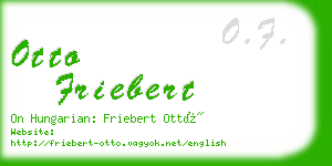 otto friebert business card